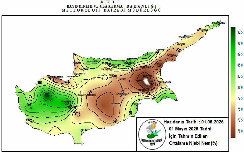 Kıbrıs Geneli 3 Günlük Tahmin